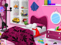 Уборка в спальне Барби