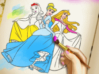 Раскраски с принцессами Дисней