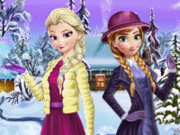 Зимние наряды Эльзы и Анны