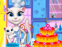 Анжела готовит торт