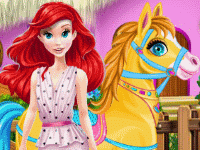 Принцесса Ариэль: Забота о лошади